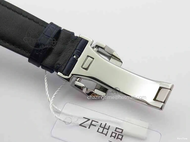 MIROTIME 0328 Portuguese IW3714 Diam ZF V2 1:1 Best Edition White Dial Blue Makers On Blue Leather Strap A79350 (Slim Movement) Stylish 7248